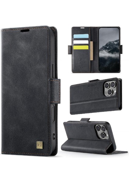 IPhone 16 Pro Max Flip Case Clsssic Tarzı Cüzdan Durumda Ince ile Uyumlu (Yurt Dışından) indirimleri