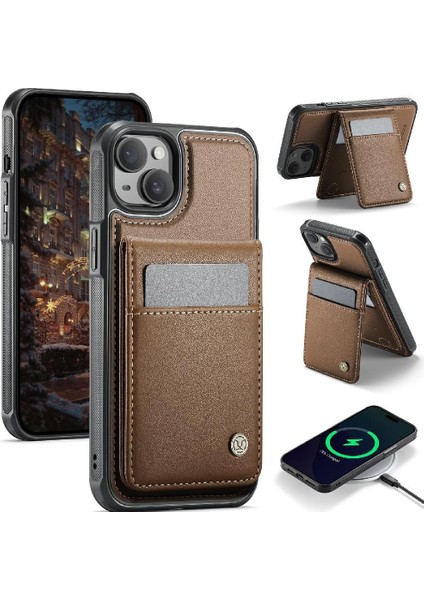 IPhone 15 Artı Durumda Rfıd Standı Kart Yuvası Kablosuz Şarj ile Uyumlu (Yurt Dışından) fiyatları