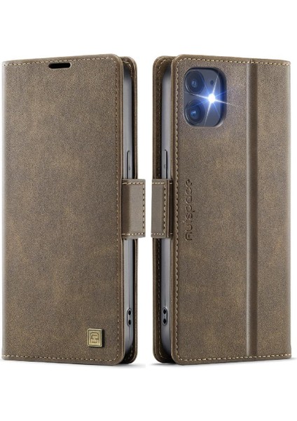 IPhone 12 Flip Case Cüzdan Kılıf ile Uyumlu Rfid Engelleme Kartı Tutucu (Yurt Dışından)