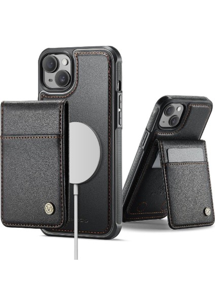 IPhone 15 Kasa Rfıd Kart Yuvası Kablosuz Şarj Standı ile Uyumlu (Yurt Dışından)