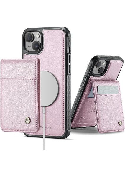 IPhone 15 Artı Durumda Rfıd Standı Kart Yuvası Kablosuz Şarj ile Uyumlu (Yurt Dışından)