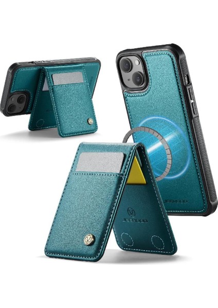 IPhone 15 Artı Durumda Rfıd Standı Kart Yuvası Kablosuz Şarj ile Uyumlu (Yurt Dışından) modelleri