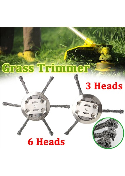 3/6 Çelik Tel Çim Biçme Makinesi Çim Fırçası Kesici (Yurt Dışından) fiyatları