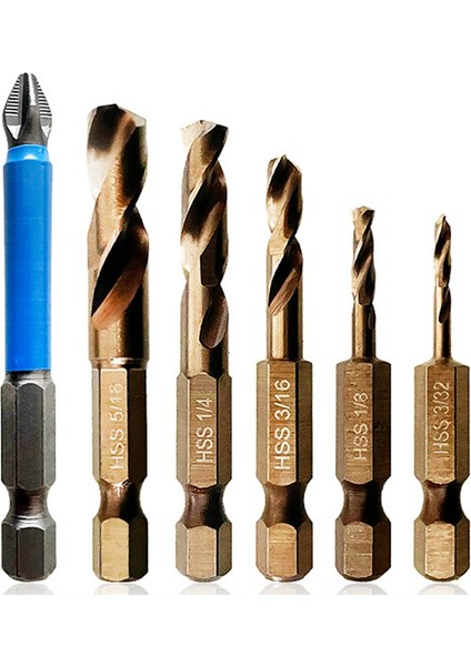 M35 Kobalt Kısa Matkap Ucu Seti Paslanmaz Çelik ve Sert Metaller Için (Yurt Dışından)