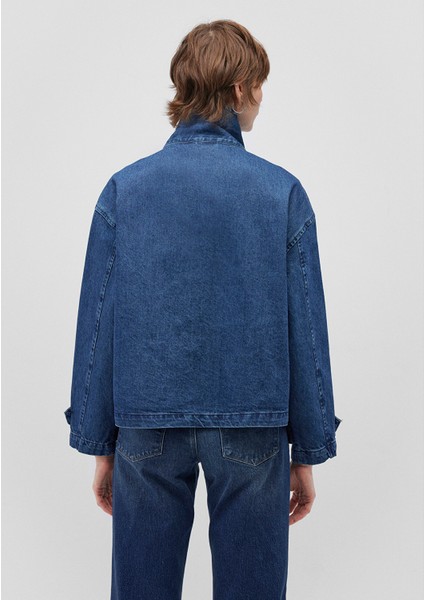 Dik Yaka Denim Ceket 1110567-70807 indirimleri