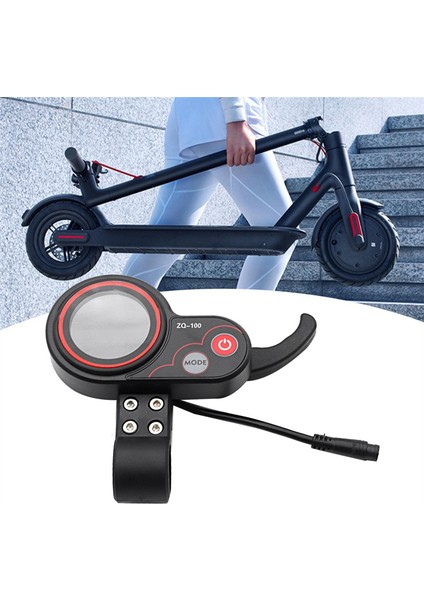 ZQ-100 Kilometre Hızı Ayarlanabilir Elektrikli Scooter Ölçer 6 Pin Ekran (Yurt Dışından) fiyatları