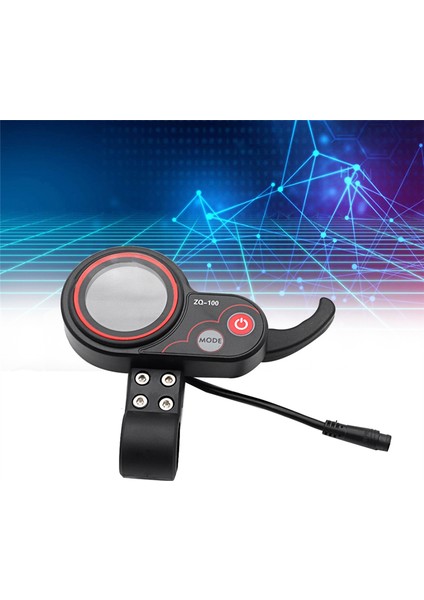 ZQ-100 Kilometre Hızı Ayarlanabilir Elektrikli Scooter Ölçer 6 Pin Ekran (Yurt Dışından) fırsatları
