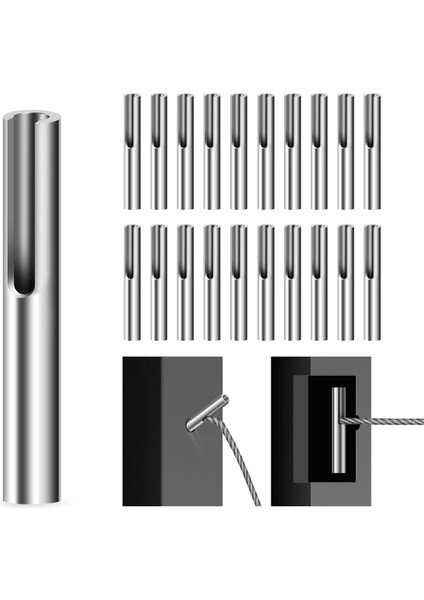 1/8 Inç Kablo Korkuluk Terminali Bağlantı Ankrajı Açısı, 20 Adet (Yurt Dışından) fırsatları