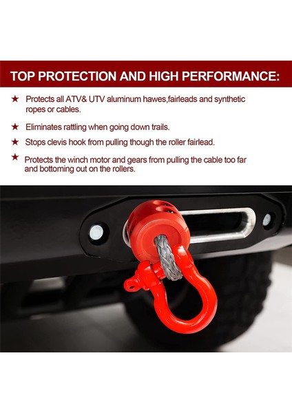 Atv Suv Orv Kırmızı ile Uyumlu 4 Adet Vinç Durdurucu (Yurt Dışından) modelleri