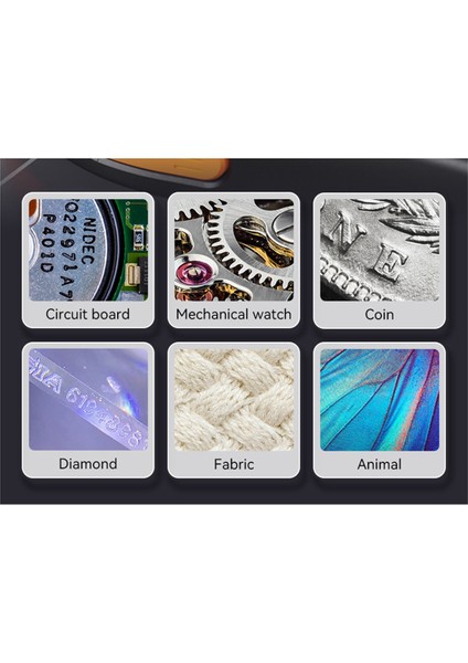 500X Video Madeni Para Mikroskobu 8 Led'li Büyüteçli Siyah (Yurt Dışından)