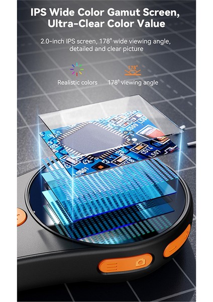 500X Video Madeni Para Mikroskobu 8 Led'li Büyüteçli Siyah (Yurt Dışından) modelleri