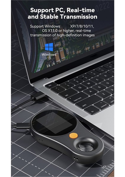 500X Video Madeni Para Mikroskobu 8 Led'li Büyüteçli Siyah (Yurt Dışından) fırsatları