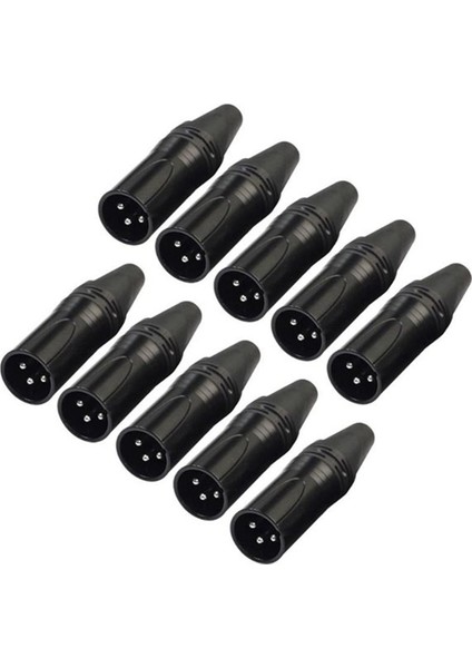 10 Adet Dıy 3pin Xlr Adaptör Soketi Xlr Havacılık Konnektörü (Erkek) (Yurt Dışından)