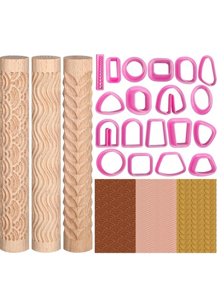 Küpe Yapımı Için 18 Parça Polimer Kil Kesici, Polimer Kil Silindiri (Yurt Dışından)