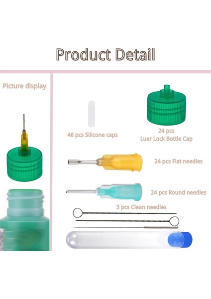 Hassas Uçlu Aplikatör Şişe Kapakları, 24 Kapak (Yurt Dışından) fiyatları