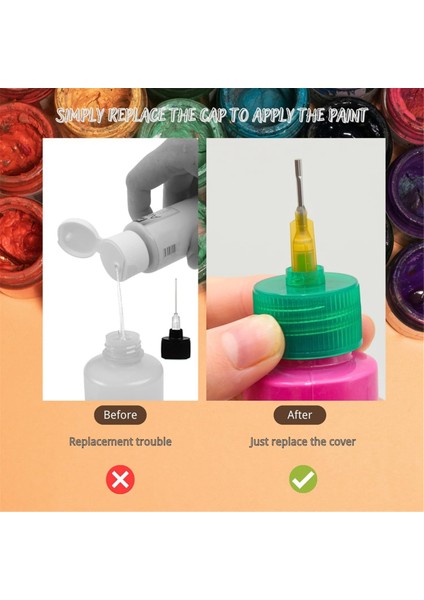 Hassas Uçlu Aplikatör Şişe Kapakları, 24 Kapak (Yurt Dışından) indirimleri