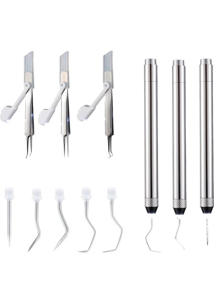 6 Adet LED Ayıklama Aletleri Seti Vinil Için, 5 Pin ve Kancalı 3 LED Kalem (Yurt Dışından)