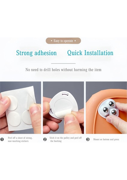 16 Adet Metal Mini Döner Tekerlekler Kendinden Yapışkanlı Tekerlekler (Yurt Dışından) fiyatları