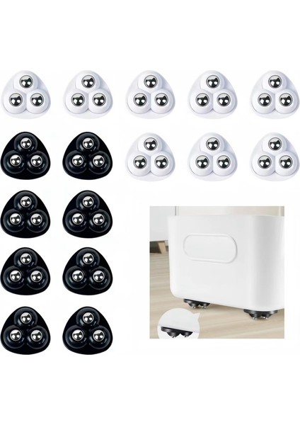 16 Adet Metal Mini Döner Tekerlekler Kendinden Yapışkanlı Tekerlekler (Yurt Dışından) indirimleri