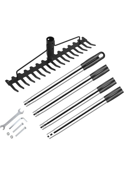 Yaylı Tırmık Ağır Hizmet Tipi Bahçe Tırmığı 17 Çelik Diş Metal Tırmık Aleti (Yurt Dışından) modelleri