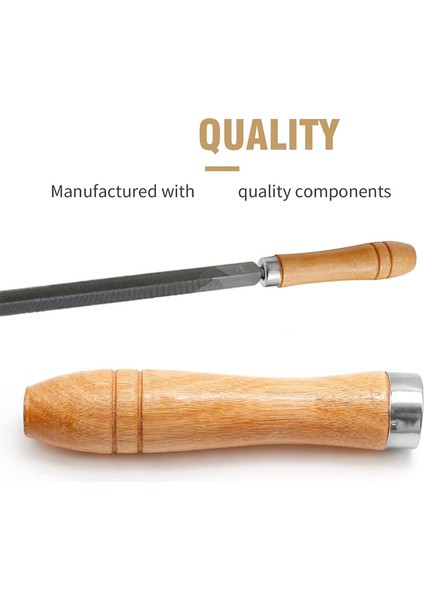 15 Adet Ahşap Dosya Yuvarlak Delik Küçük Ahşap Saplı (4mm+5mm+6mm) (Yurt Dışından) indirimleri