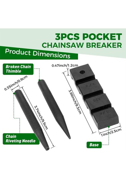 3 Adet Cep Testere Kırıcı Zincir Testere Tamir Onarım Alet Seti (Yurt Dışından) modelleri