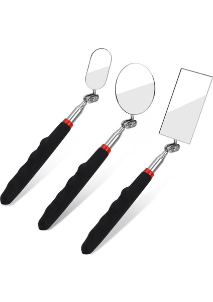 3 Paket Teleskopik Muayene Aynası Mekanik Kontrol Aynası (Yurt Dışından)