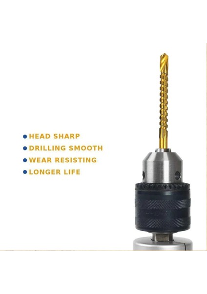 6.5mm Titanyum Kaplamalı Matkap Ucu Spiral Dişli Testere Matkap Ucu (Yurt Dışından)