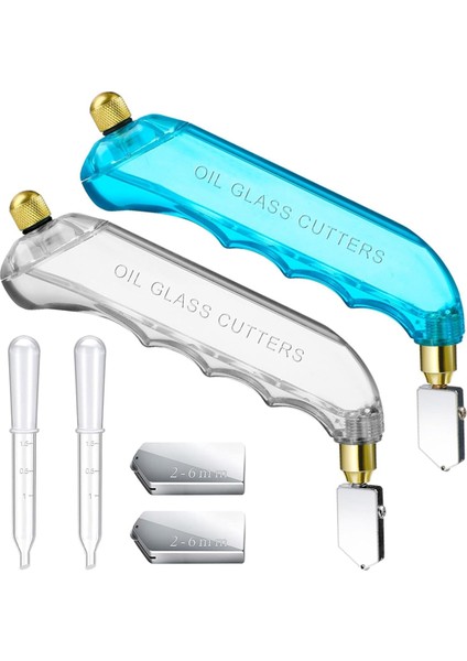 6 Adet Kavramalı Yağ Beslemeli Cam Boyalı Kesici Aletler ve 2-6mm Başlıklar (Yurt Dışından)