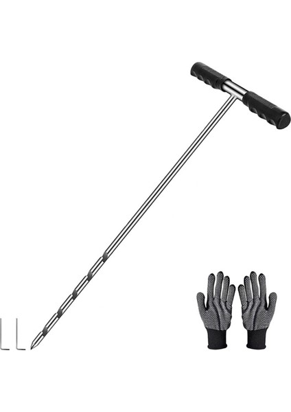 Katı Paslanmaz Çelik Toprak Sondası Çubuğu, Ayarlanabilir 17-32-48 Inç (Yurt Dışından)