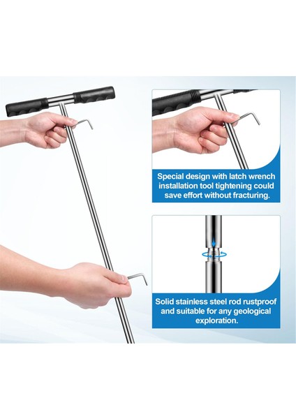 Katı Paslanmaz Çelik Toprak Sondası Çubuğu, Ayarlanabilir 17-32-48 Inç (Yurt Dışından) indirimleri