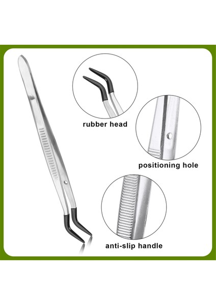 2 Adet Kauçuk Uçlu Cımbız, Cımbız Düz Düz ve Kavisli Uç (Yurt Dışından) modelleri
