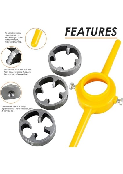 2 Set Plastik Boru Diş Açma Kalıp Seti, Pvc Boru Diş Açma Sıhhi Tesisat Alet Seti (Yurt Dışından) fiyatları