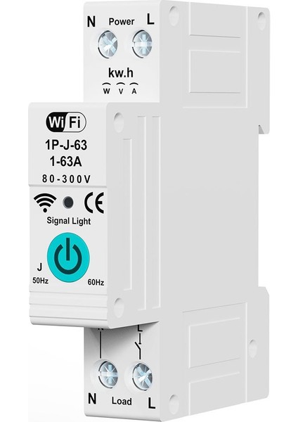 Wifi Devre Kesici AC220V 63A Ampermetre Enerji Uzaktan Mobil Kontrol (Yurt Dışından)
