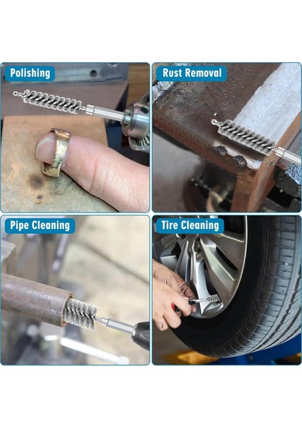 Elektrikli Matkap Için 24 Adet Tel Delme Fırçası Seti, 1/4 Inç Altıgen Şaftlı (Yurt Dışından) fırsatları