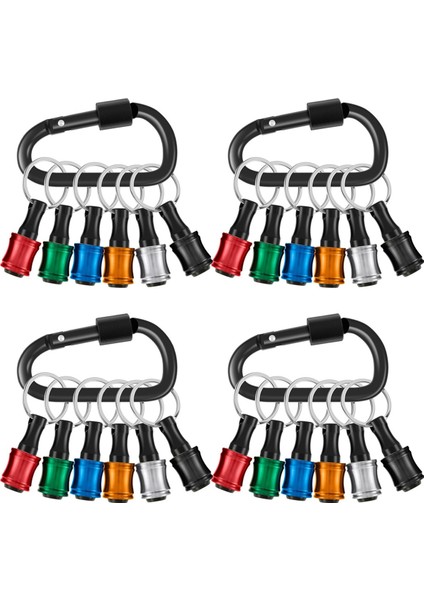 4 Set Altıgen Şaftlı Tornavida Uçları Tutucu, Uç Tutucu Anahtarlık (Yurt Dışından)