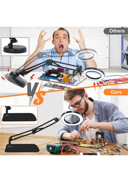 Işıklı ve Standlı 10X Büyüteç, LED Masa Büyüteci (Yurt Dışından)