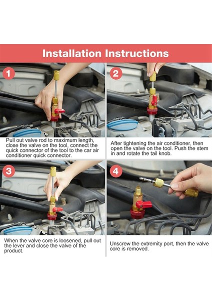 R134A Vana Çekirdek Hızlı Sökücü Takma Yüksek / Düşük Basınç Vanası (Yurt Dışından) fırsatları