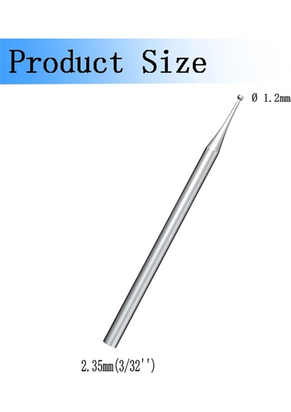 6 Adet 1.2mm Yuvarlak Bardak Freze - 3/32 Inç Saplı Tel Yuvarlatma Uçları (Yurt Dışından) fırsatları