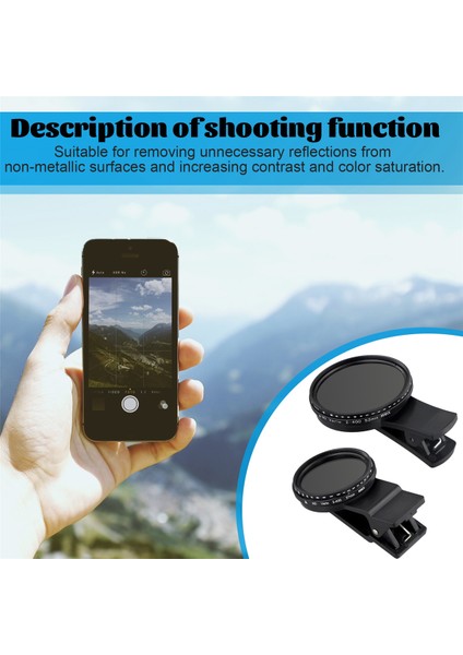 37MM 52MM Telefon Lens Filtresi Akıllı Telefon Için Klipsli Değişken Filtre (Yurt Dışından) indirimleri