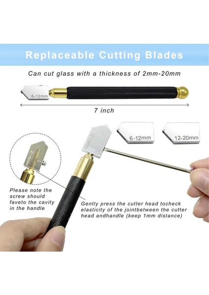 Cam Kesme Bıçağı 2MM-20MM, Alaşımlı Uçlu Cam Kesme Bıçağı (Yurt Dışından) indirimleri