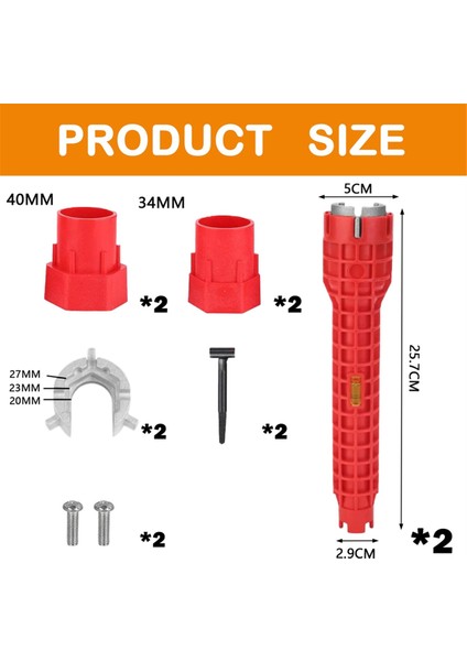 2 Adet Lavabo Anahtarı Aleti, Musluk Anahtarı Aleti (Yurt Dışından) modelleri