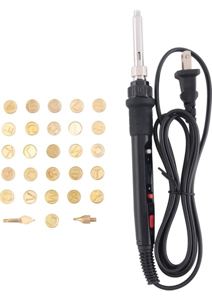 Ahşap Yakma Aleti Kalem Yakma Ipuçları Seti 26 Ingilizce Harfli Abd Fişi (Yurt Dışından)