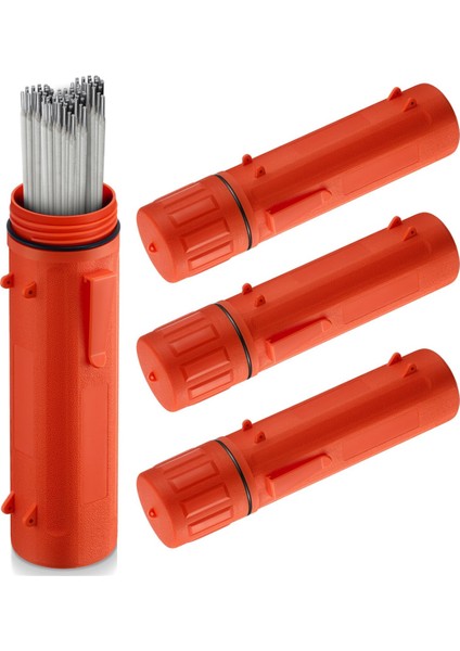 4 Adet Kaynak Çubuğu Depolama Hava Geçirmez Kaynak Çubuğu Kabı Turuncu (Yurt Dışından)