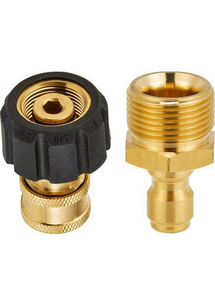 Yüksek Basınçlı Yıkama Makinesi Adaptörü Seti M22'DEN 1/4 Hızlı Bağlantıya (Yurt Dışından)