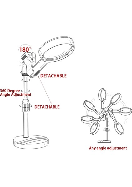 12 LED Işık ve Standlı 30X 60X Büyüteç (Yurt Dışından) modelleri