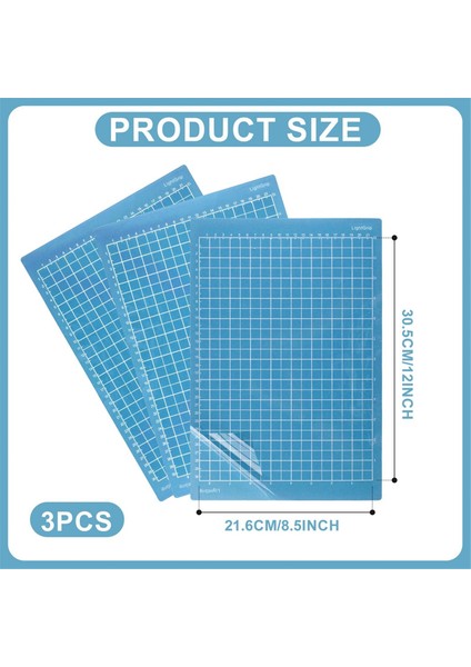 (Güçlü Tutuş), 3 Adet Yapışkanlı Kesme Matı (Mavi) (Yurt Dışından) fiyatları