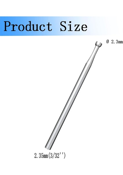 6 Adet 2.3mm Yuvarlak Bardak Freze - 3/32 Inç Saplı Tel Yuvarlatma Uçları (Yurt Dışından) fırsatları