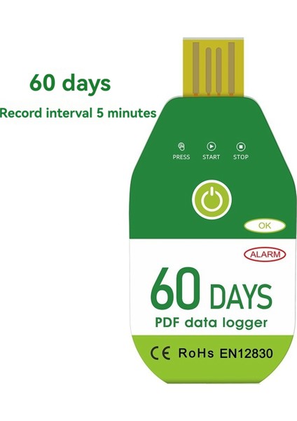 USB Sıcaklık Veri Kaydedici Sıcaklık ve Nem Kaydedici 60 Gün (Yurt Dışından)