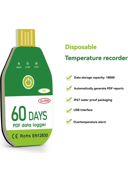 USB Sıcaklık Veri Kaydedici Sıcaklık ve Nem Kaydedici 60 Gün (Yurt Dışından) indirimleri